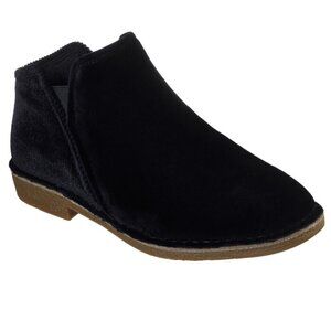 Skechers Bobs Harmony Endless Road Velvet Bootie Black Memory Foam W9